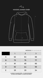 Hoodie Oversize Senecio Washed