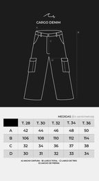 Pantalón Cargo Denim Light