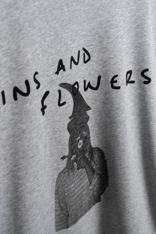 Crew Flowers Gris Melange