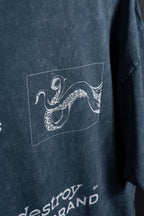 Remera Oversize Union Azul Washed new