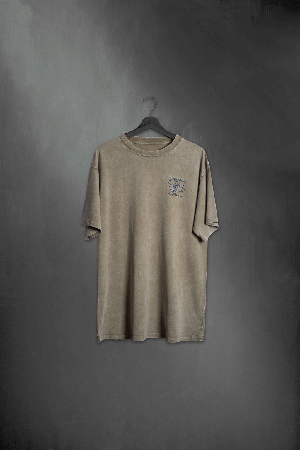Remera Born2Chill Gris Oversize ss