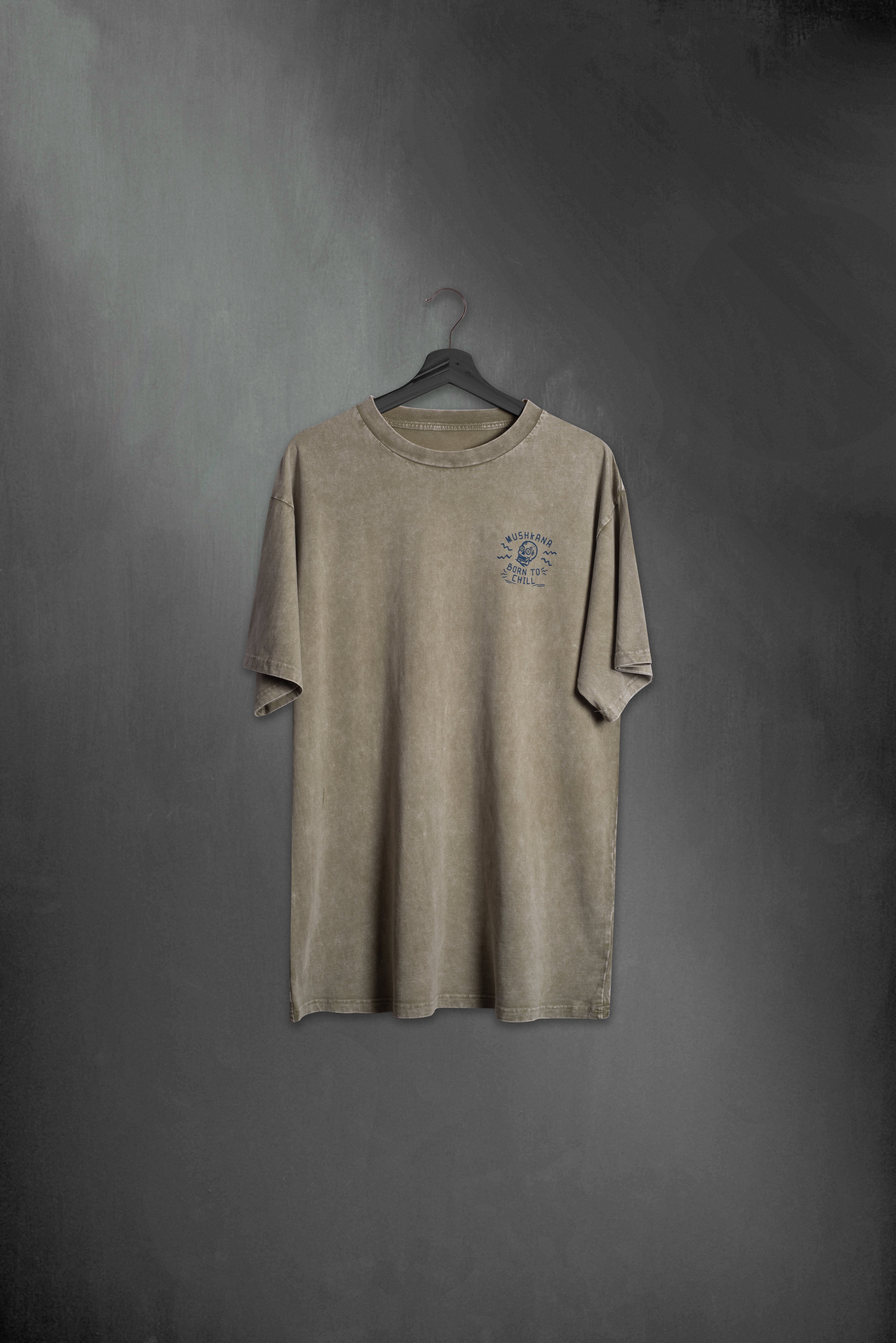 Remera Born2Chill Gris Oversize ss