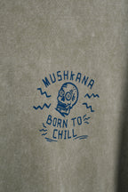 Remera Born2Chill Gris Oversize ss