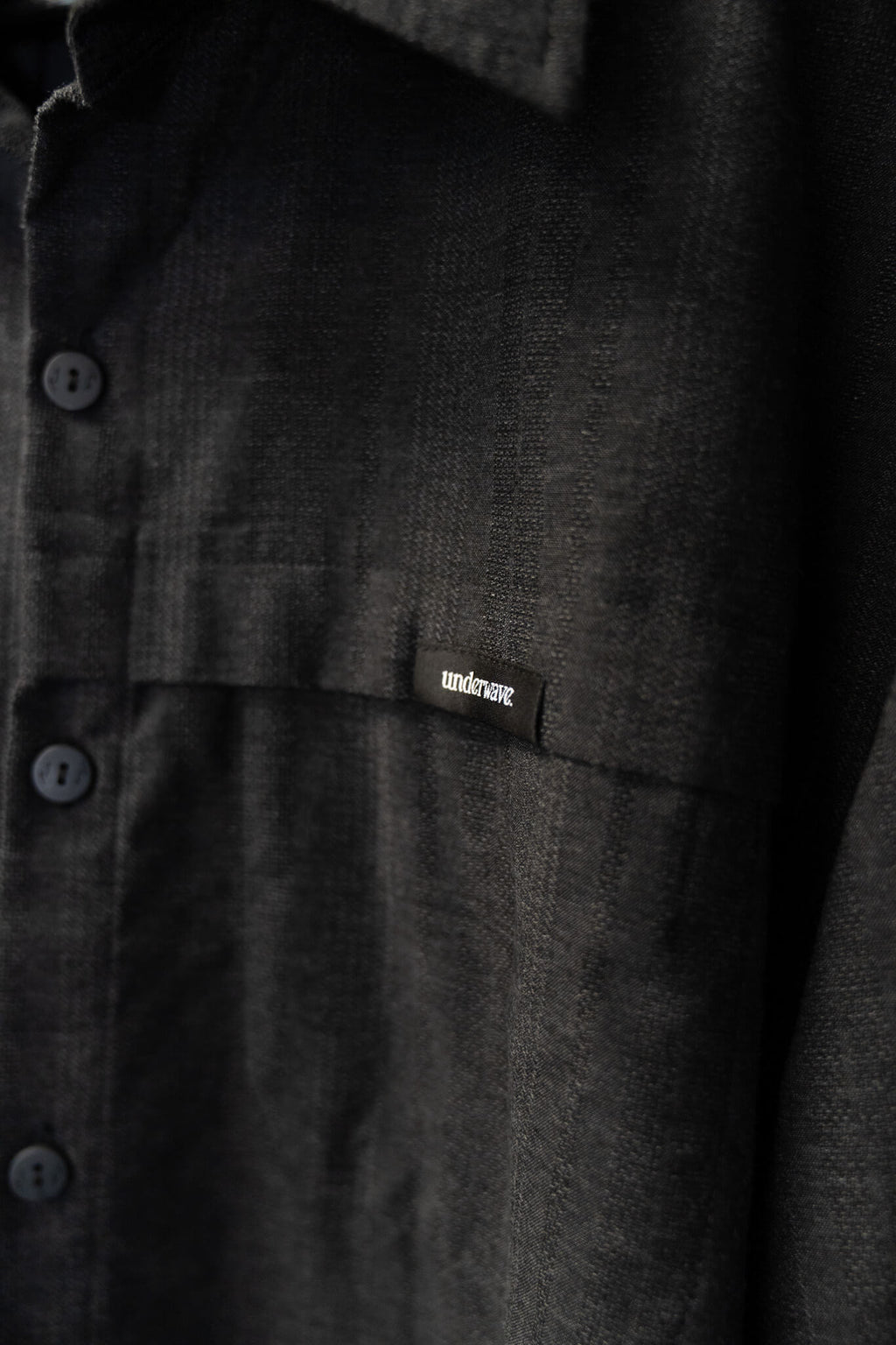 Camisa Manga Larga Gingham Gris Topo
