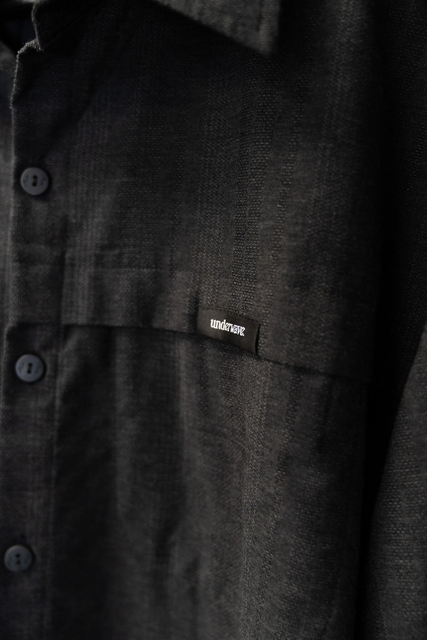 Camisa Manga Larga Gingham Gris Topo