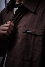 Camisa Manga Larga Checked Brown