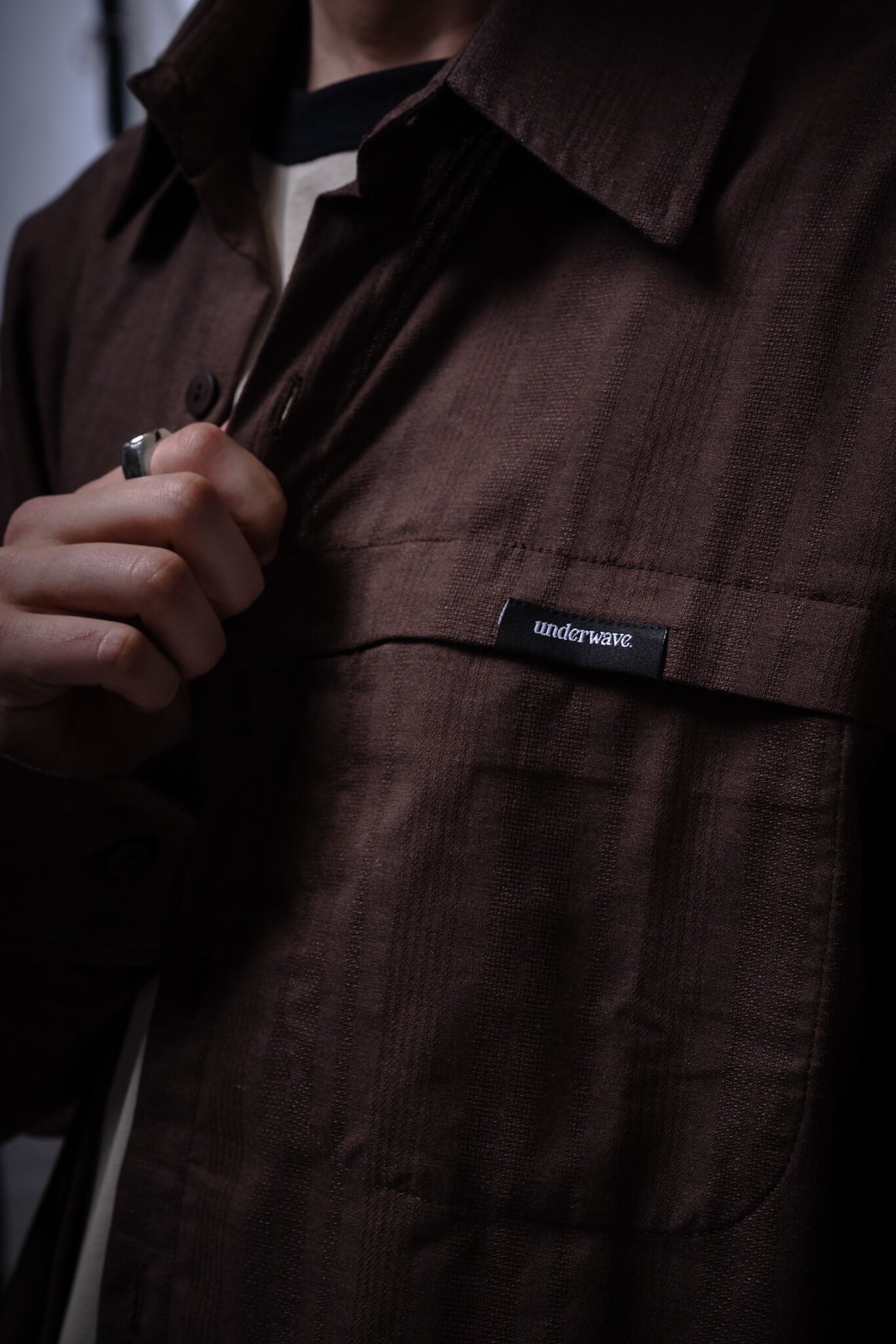 Camisa Manga Larga Checked Brown