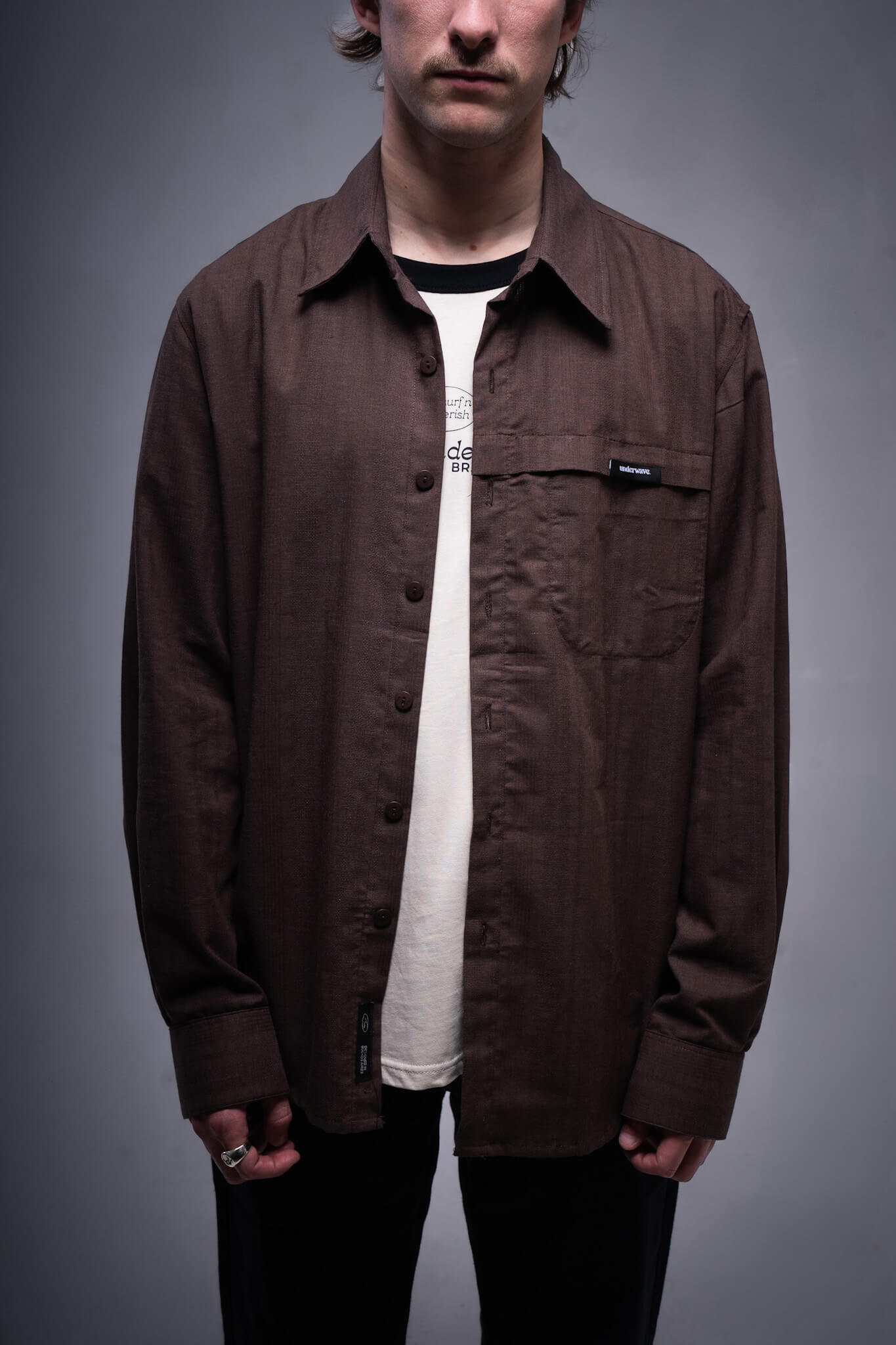 Camisa Manga Larga Checked Brown