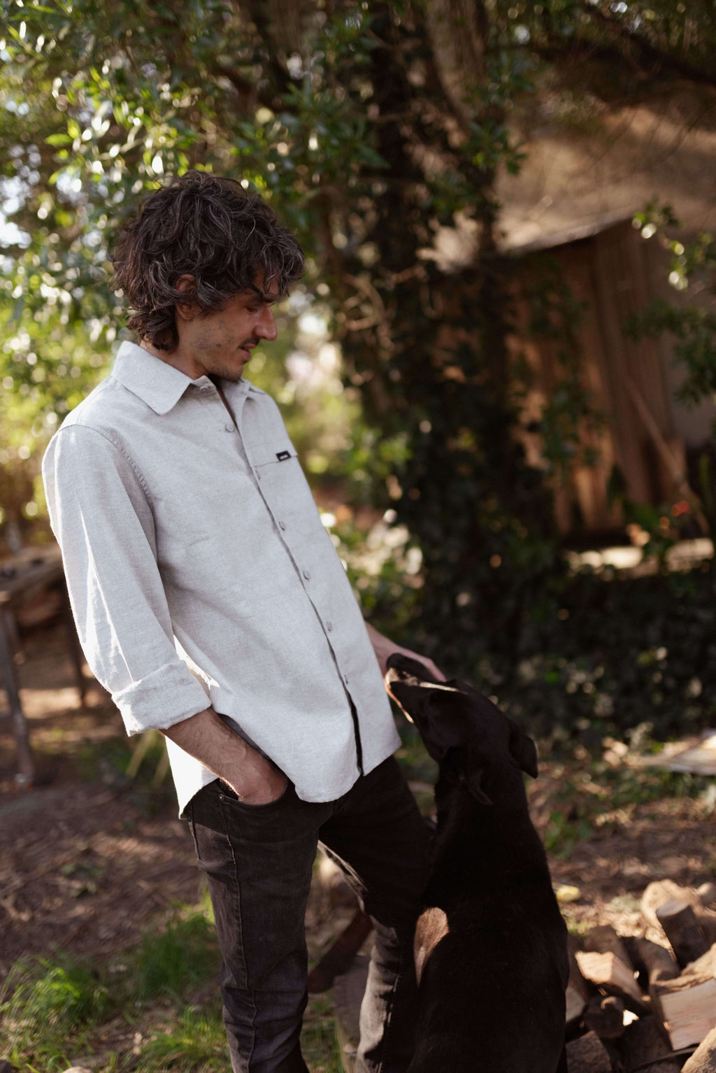 Camisa Manga Larga Tissu Grey