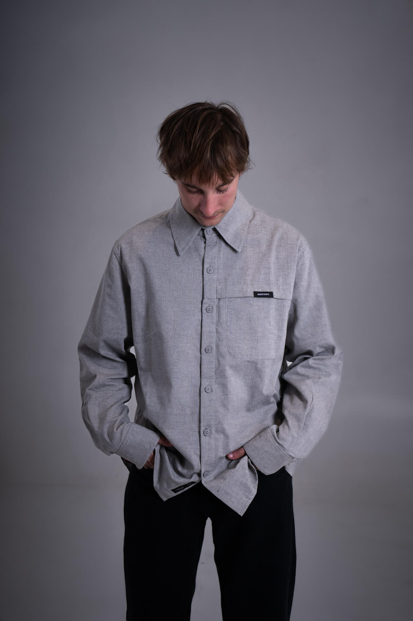 Camisa Manga Larga Tissu Grey