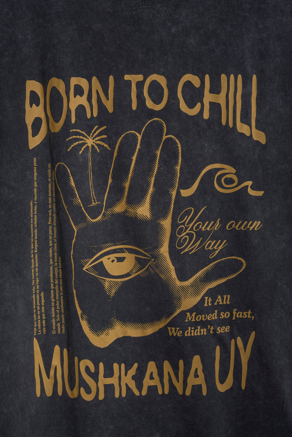 Remera Classic Black Washed Hand to Chill SS