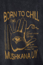 Remera Classic Black Washed Hand to Chill SS