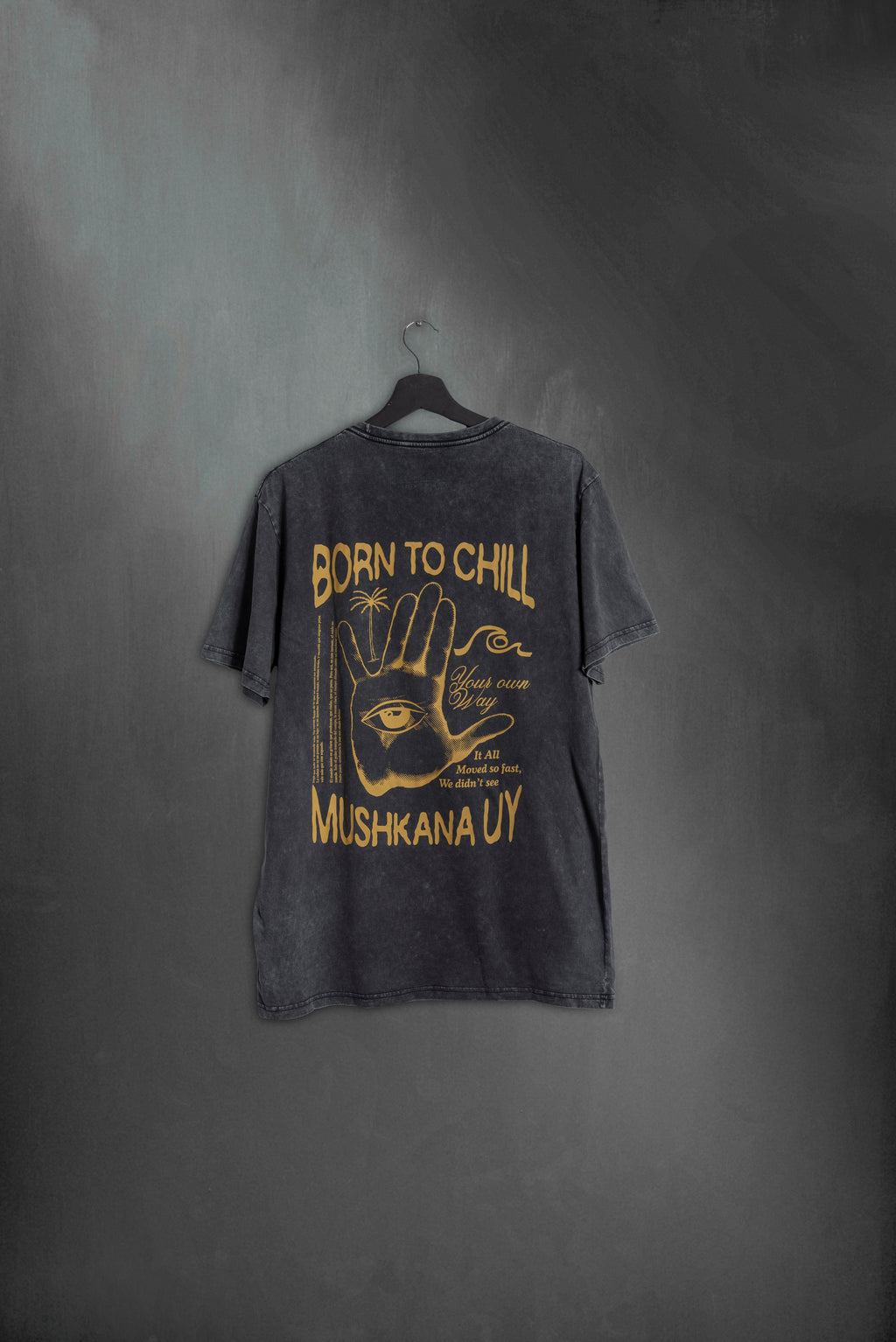 Remera Classic Black Washed Hand to Chill SS
