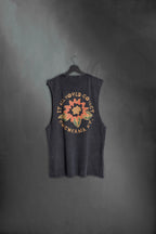 Musculosa Black Washed Flower SS