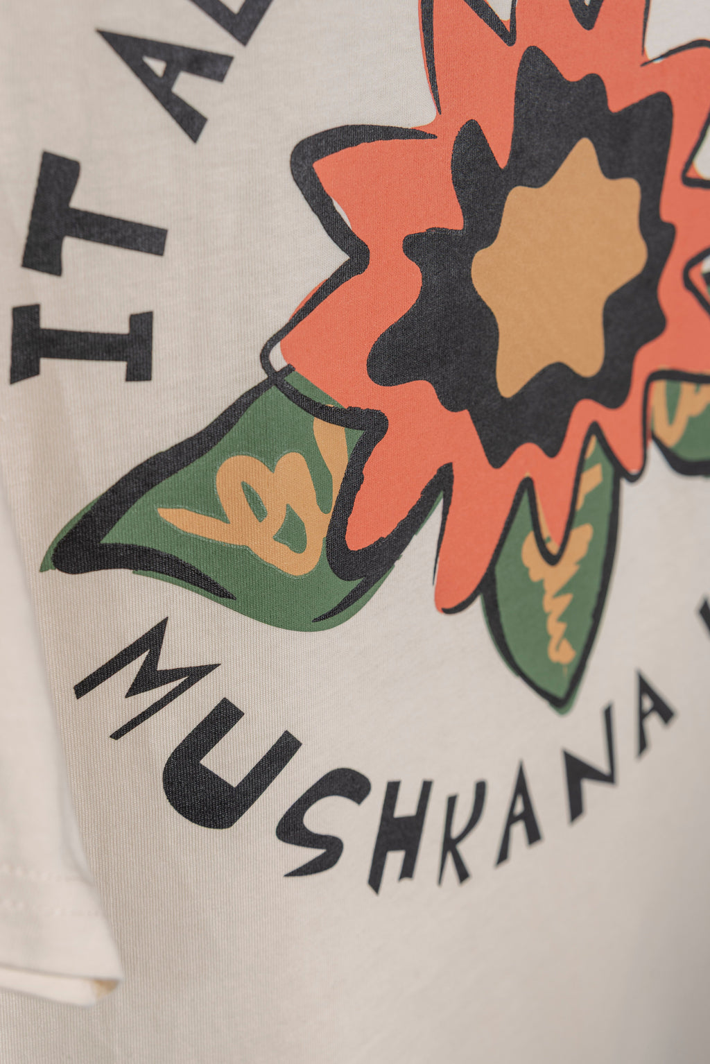 Remera Vainilla Oversize Flower SS