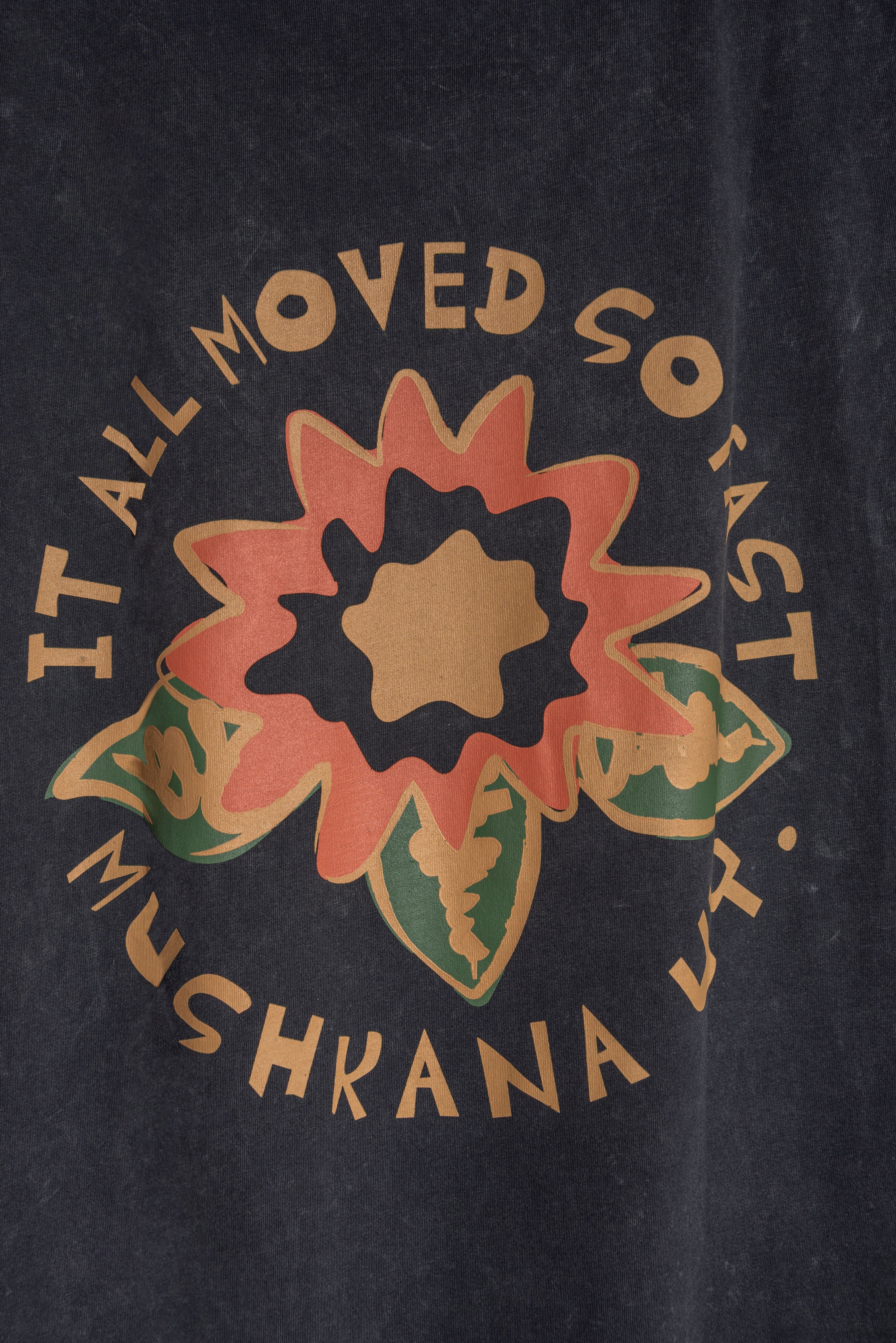 Musculosa Black Washed Flower SS