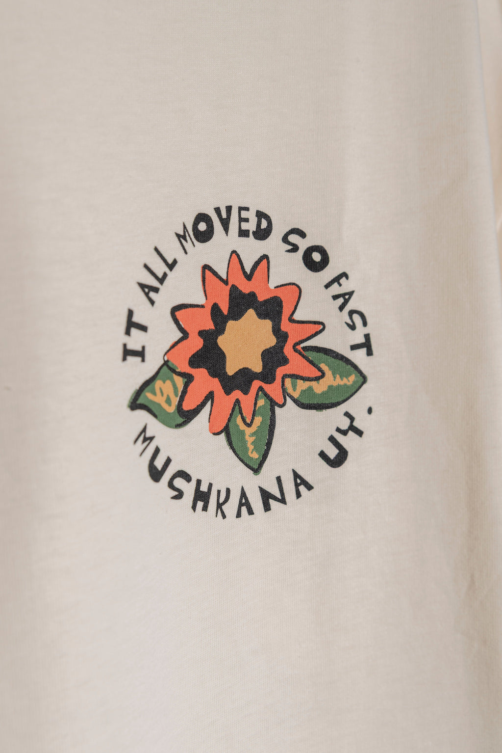 Remera Vainilla Oversize Flower SS