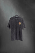 Remera Oversize Black Washed Flower SS
