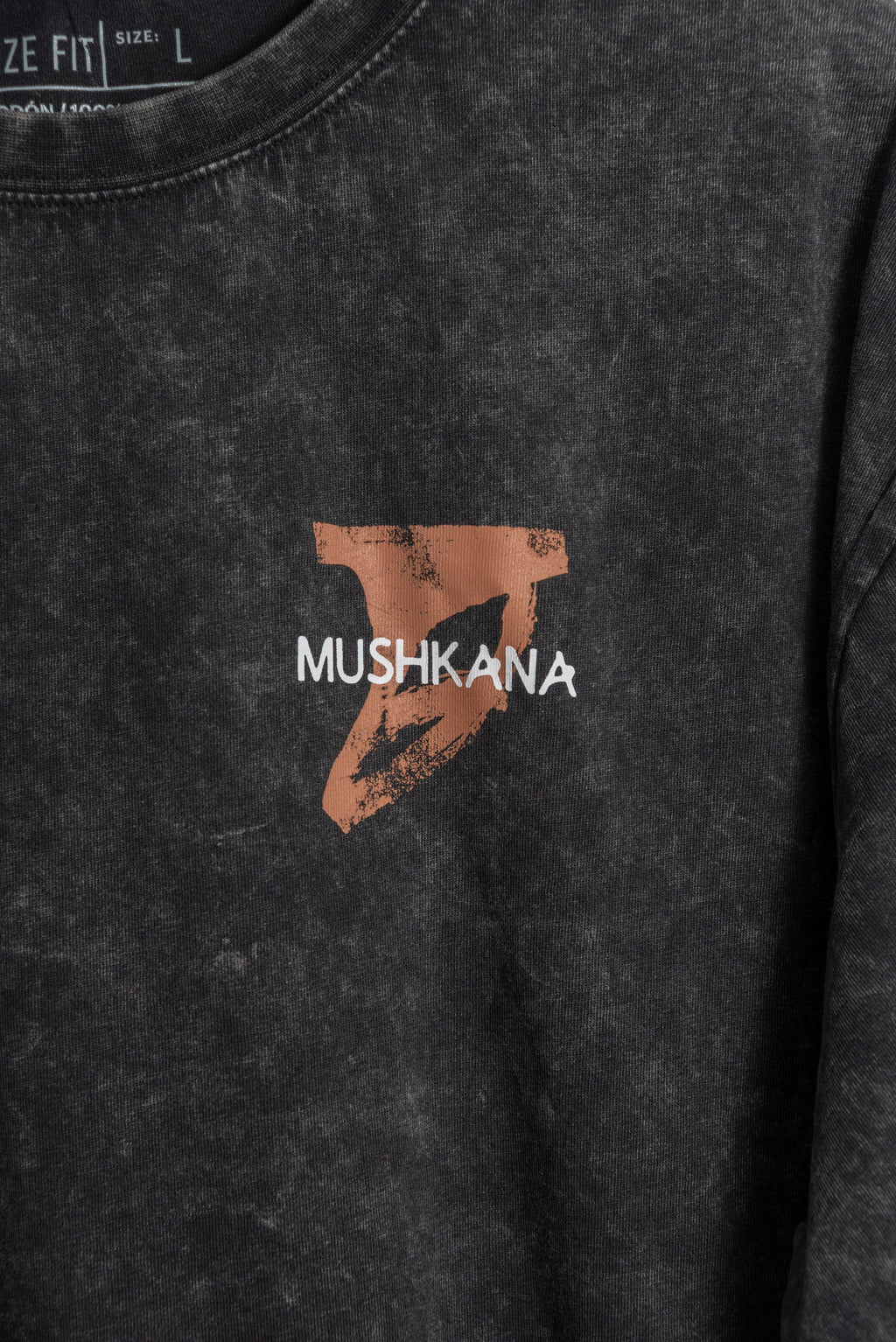Remera Oversize Black Washed Quilla SS