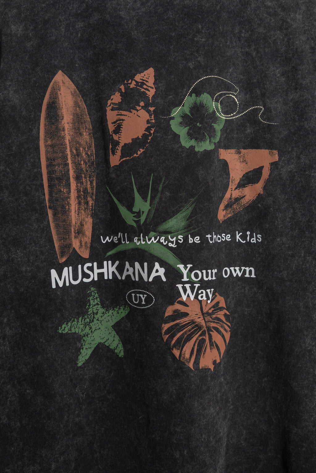 Remera Oversize Black Washed Quilla SS
