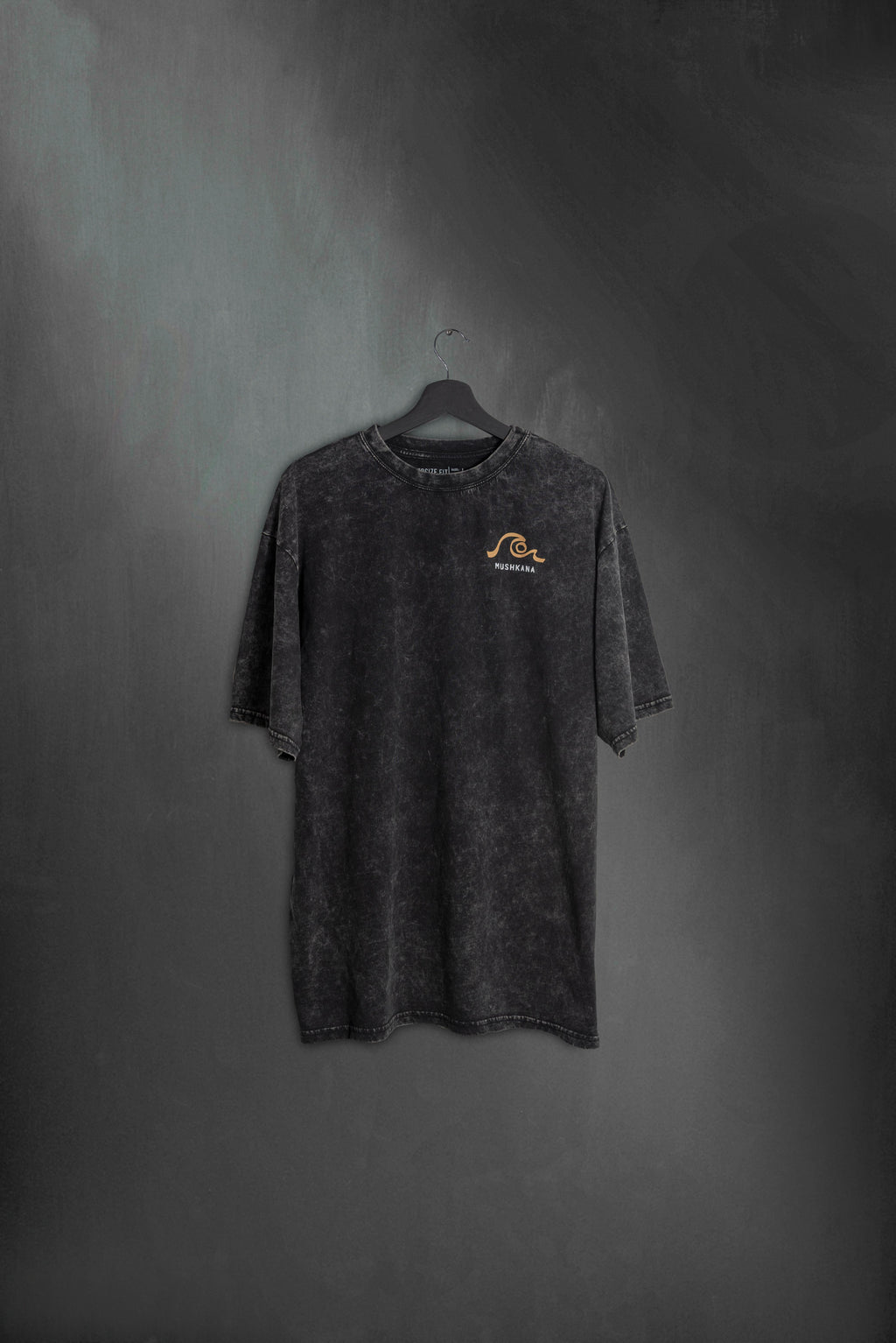 Remera Oversize Black Washed Oceano SS