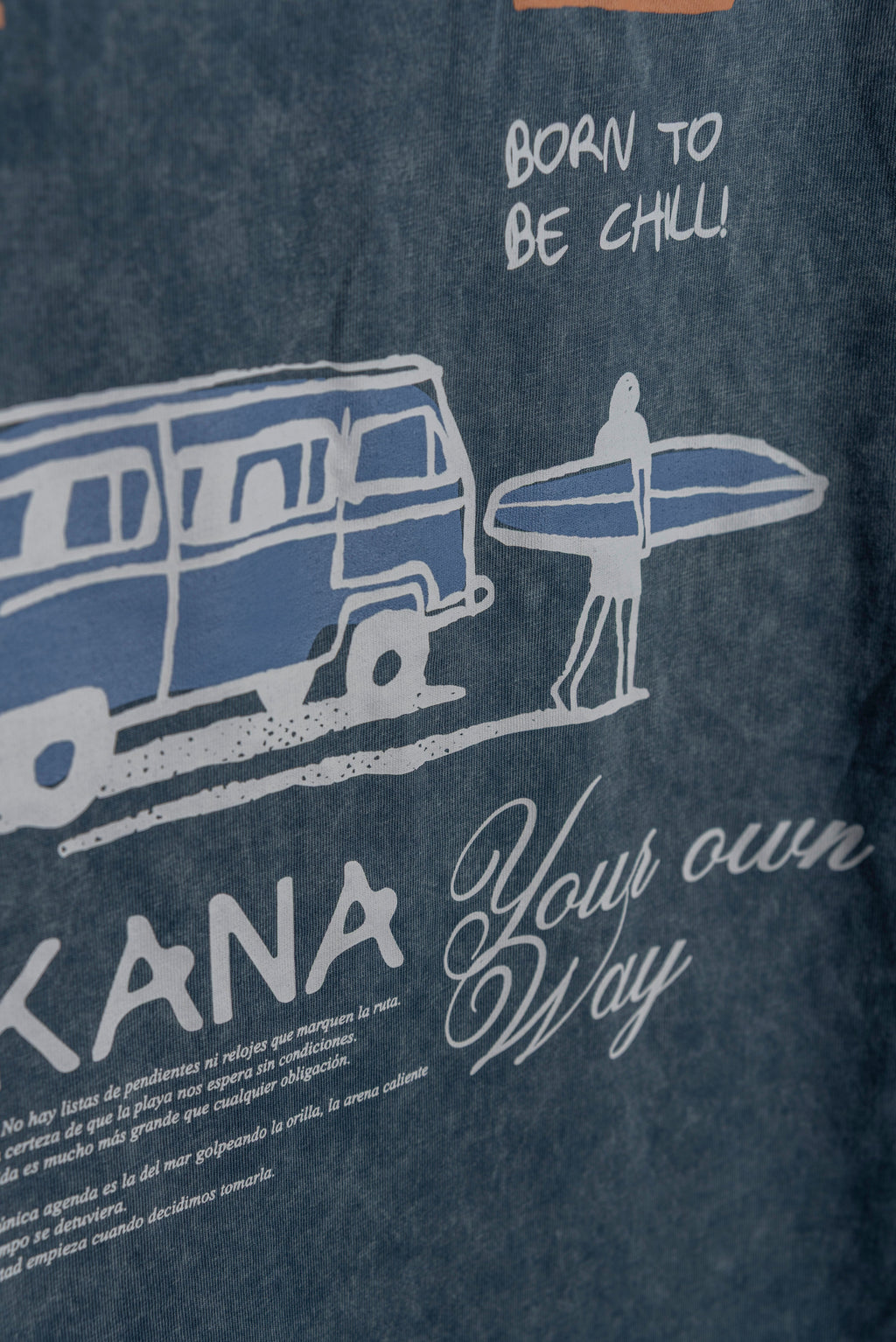 Remera Oversize Blue Washed Combi SS