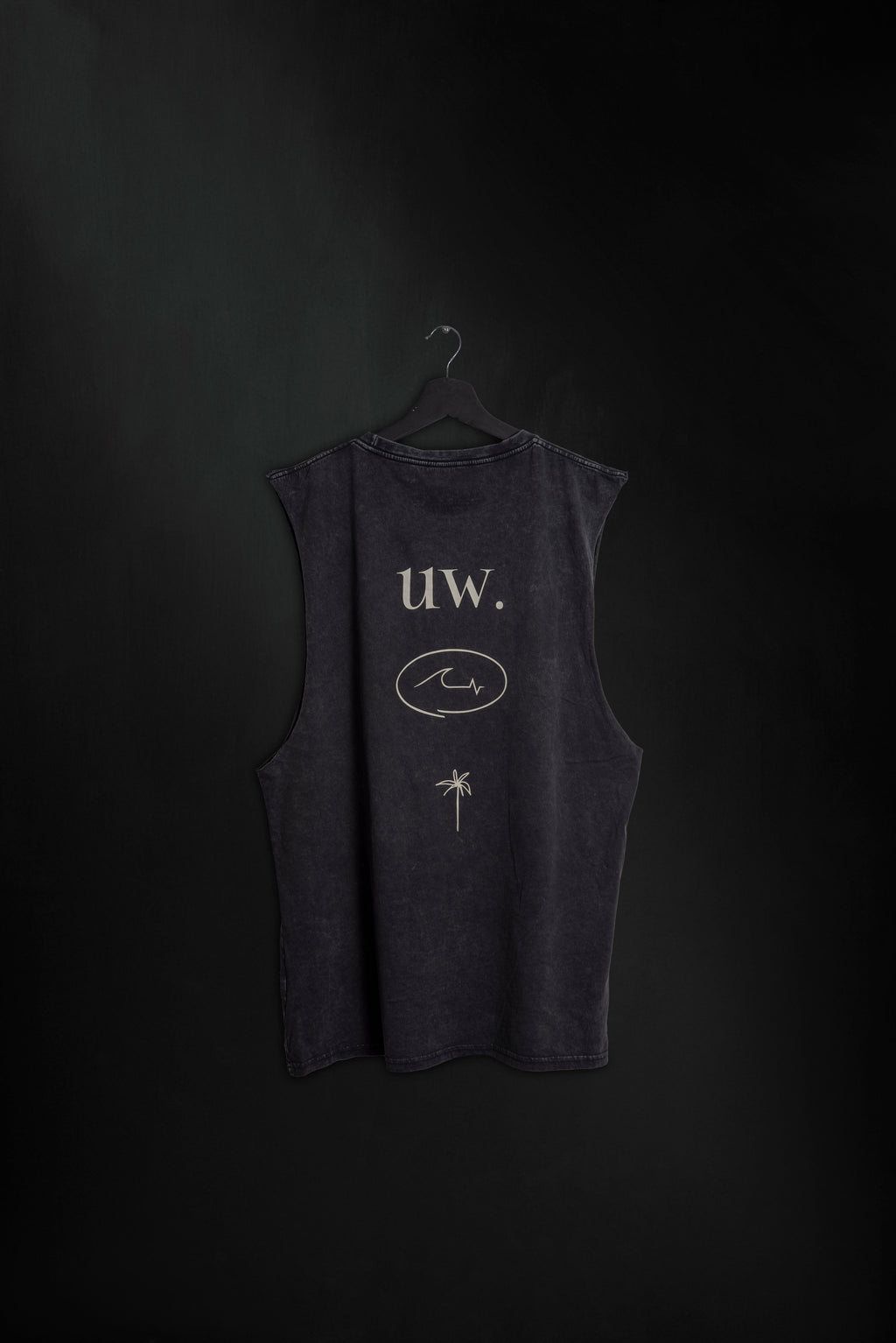 Musculosa Nalu Black Washed ss