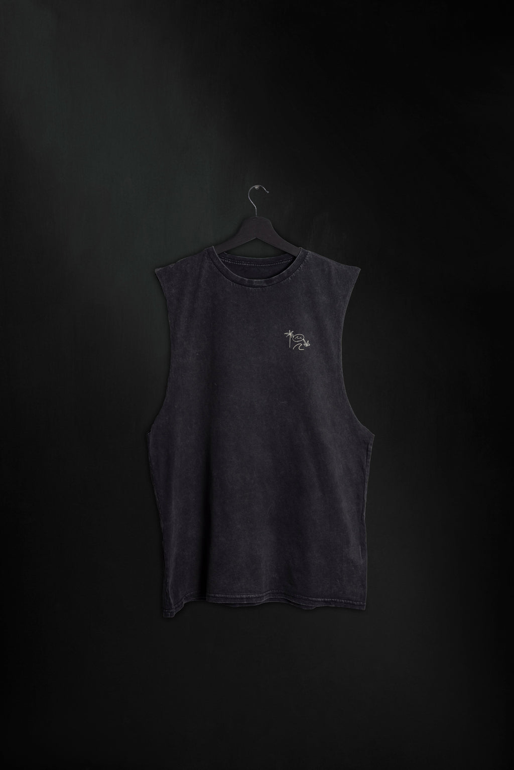Musculosa Nalu Black Washed ss