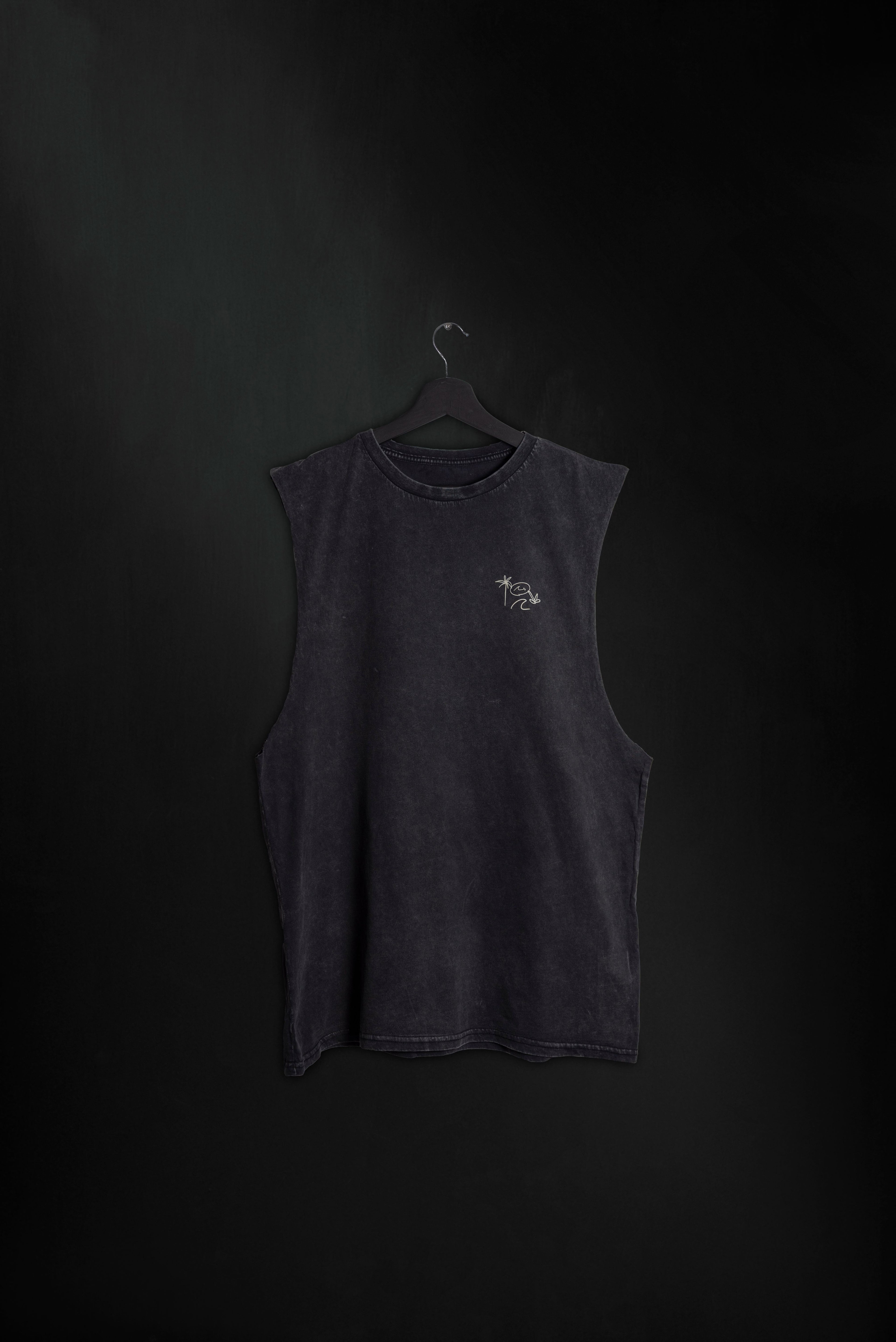 Musculosa Nalu Black Washed ss
