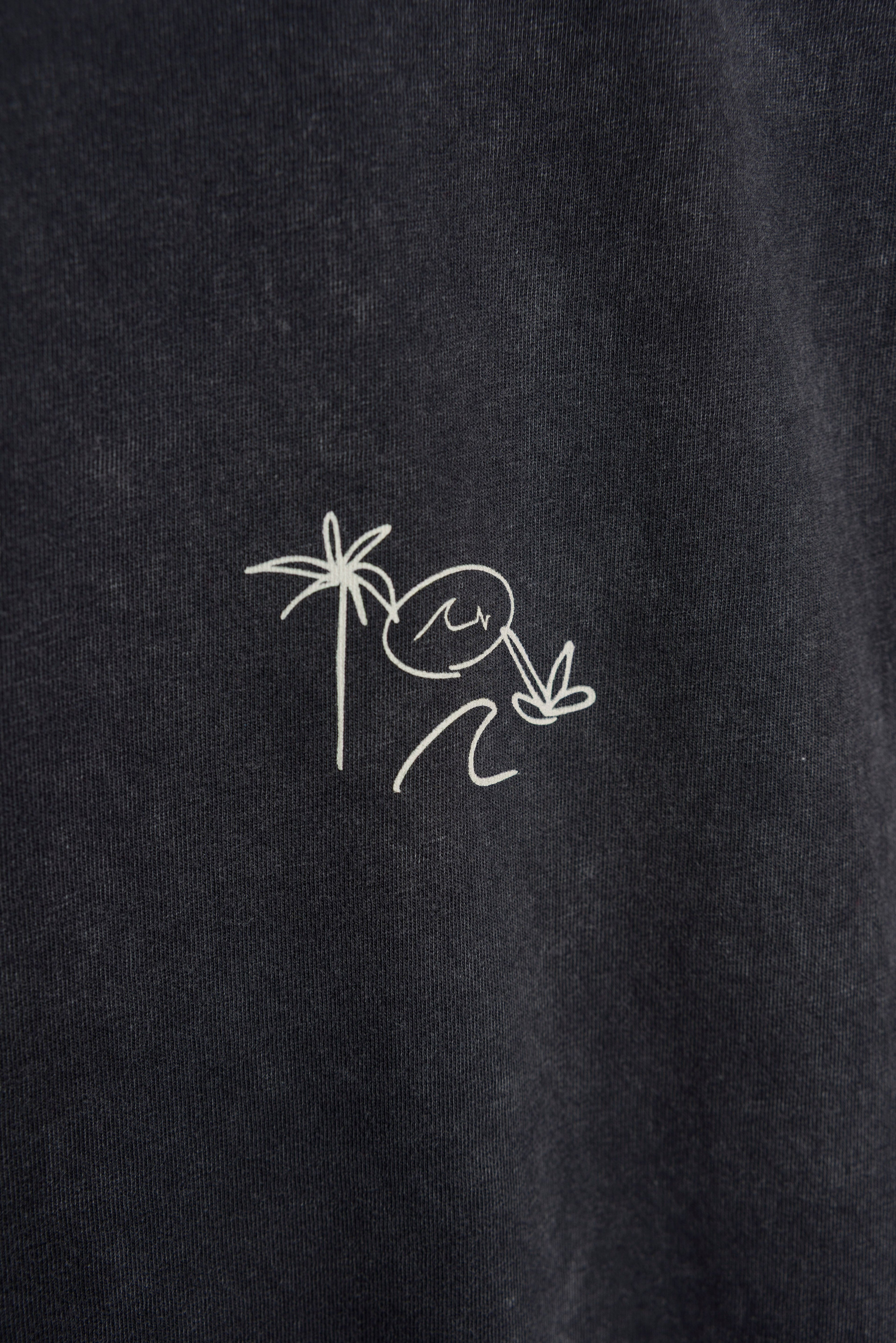 Musculosa Nalu Black Washed ss