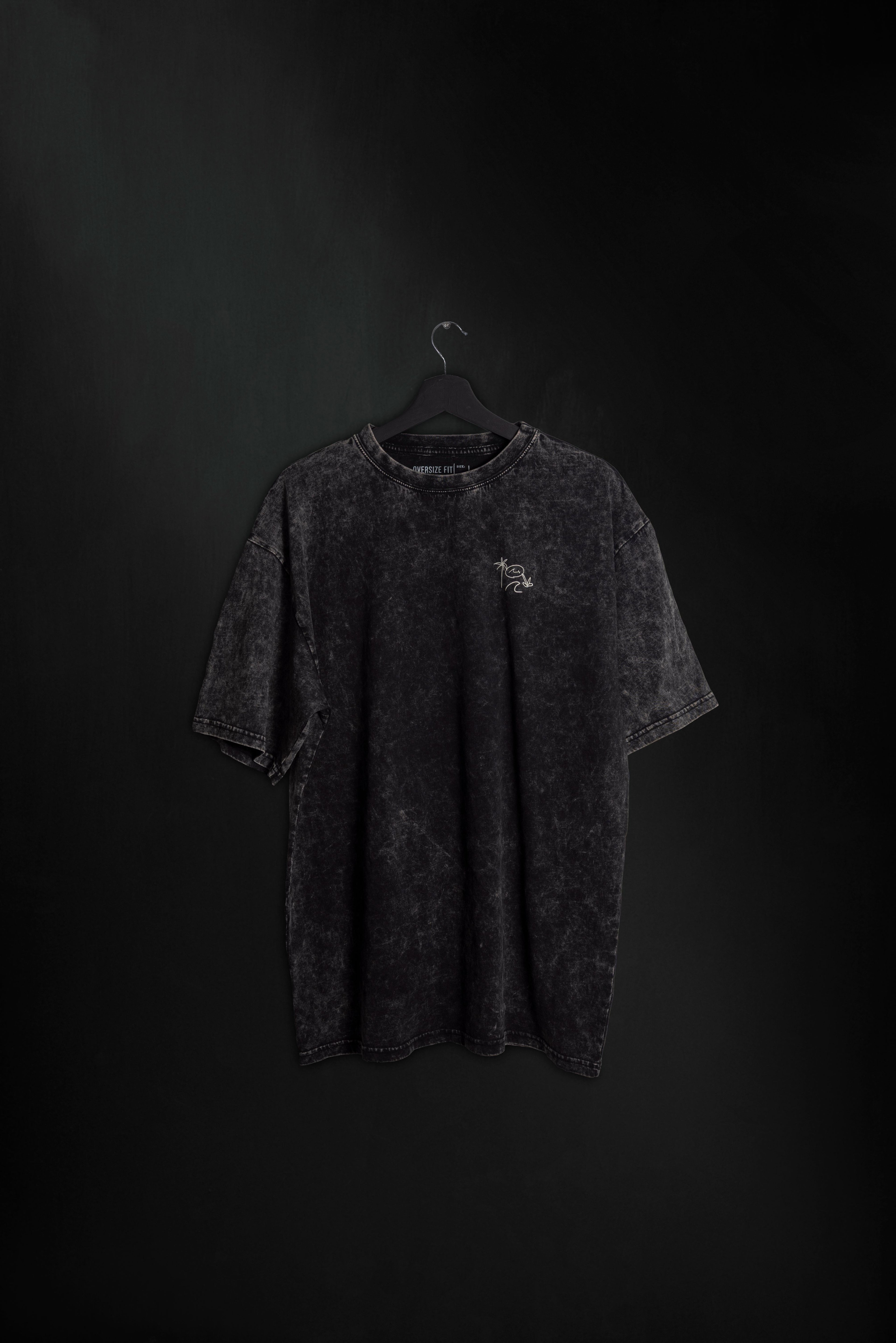 Remera Nalu Oversize Black Washed ss