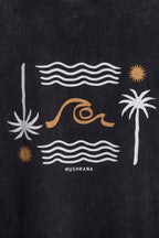 Musculosa Oceano Black Washed ss