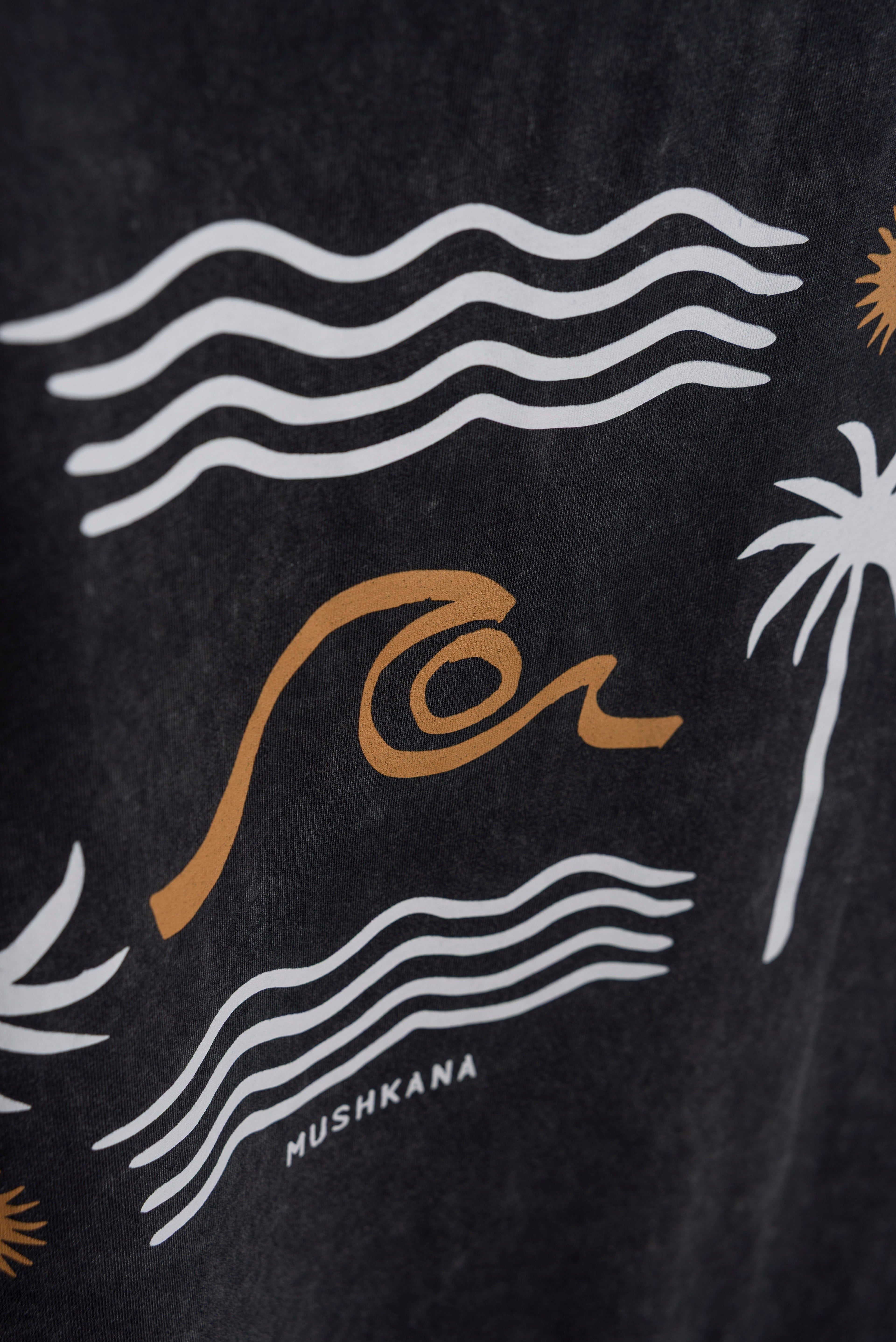 Musculosa Oceano Black Washed ss