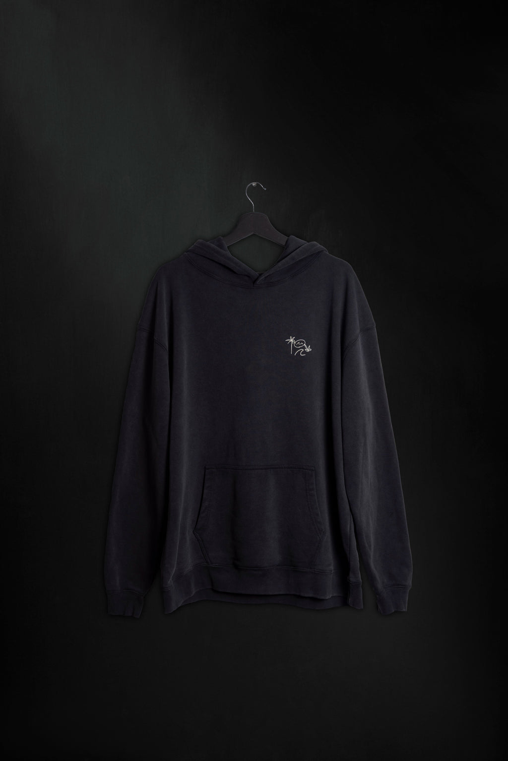 Hoodie Nalu Oversized Black Washed ss