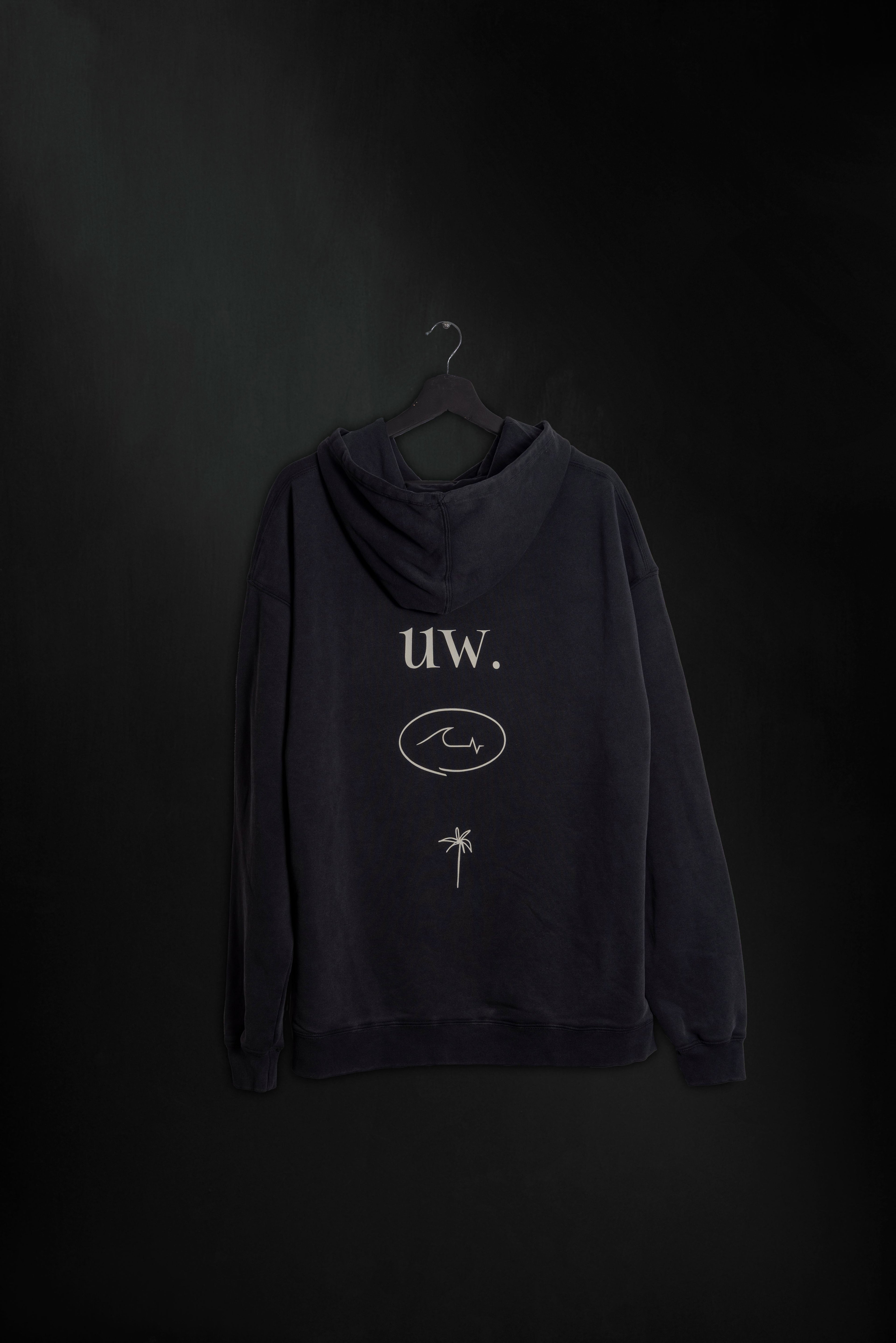 Hoodie Nalu Oversized Black Washed ss