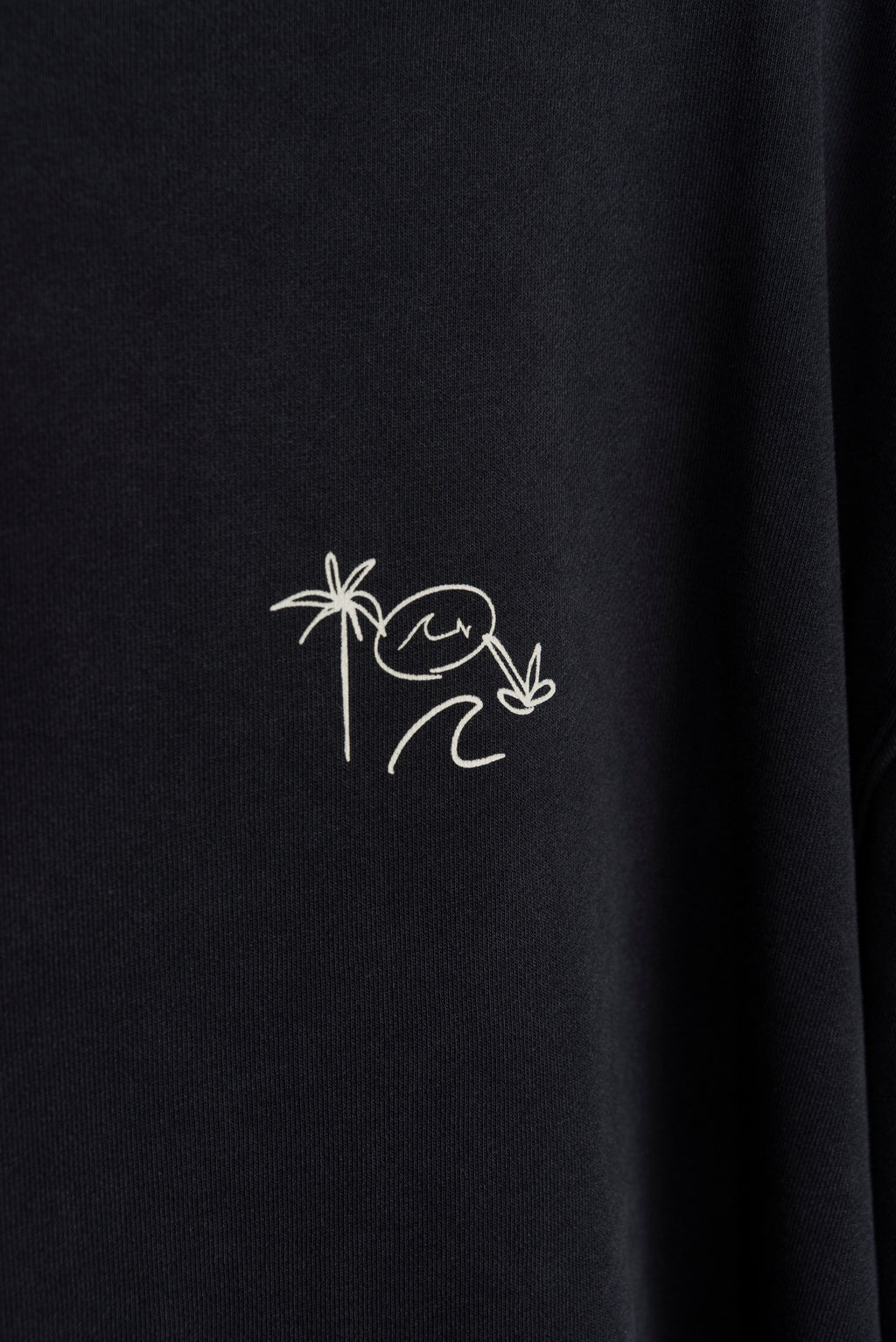 Hoodie Nalu Oversized Black Washed ss