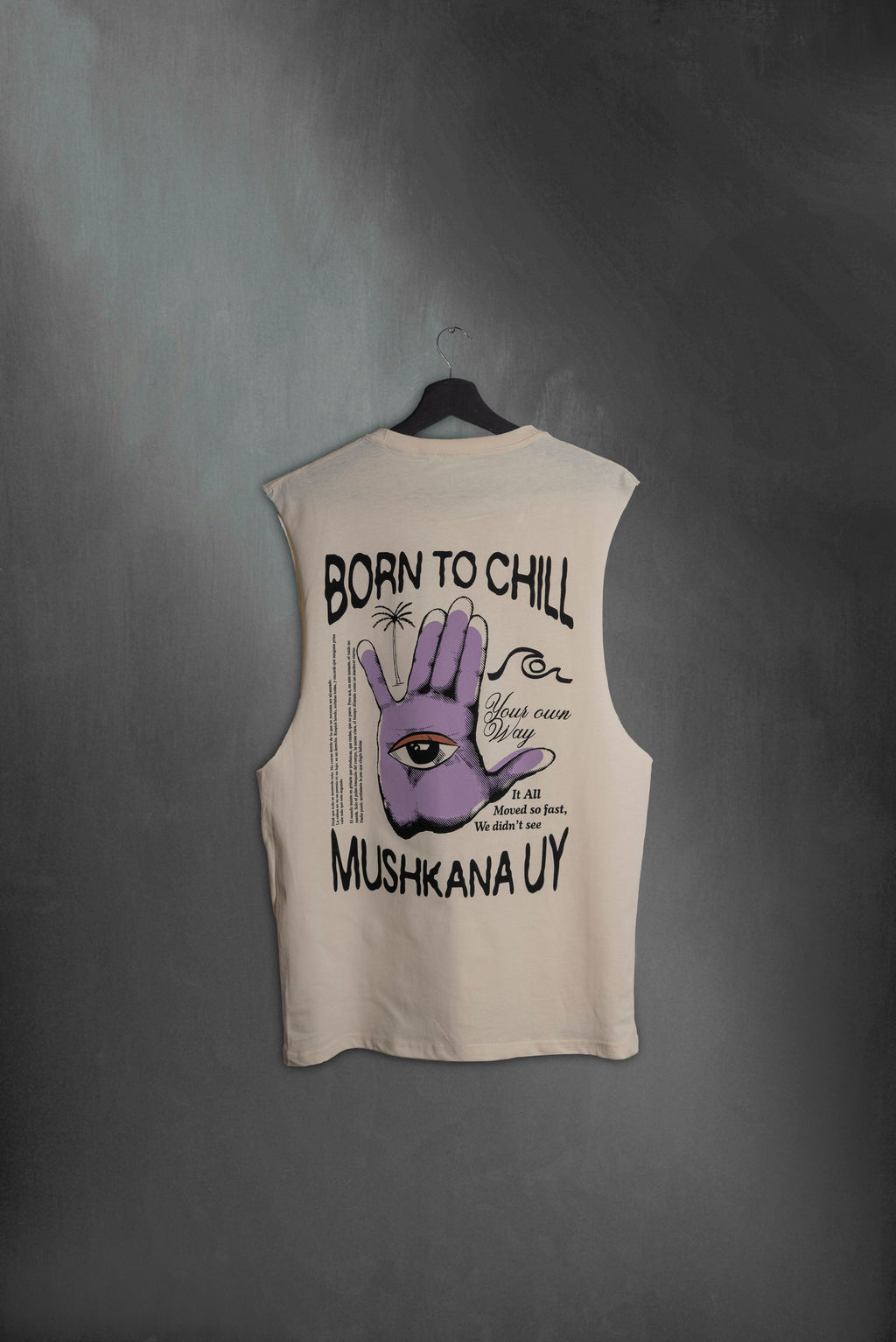 Musculosa Hand Vainilla ss