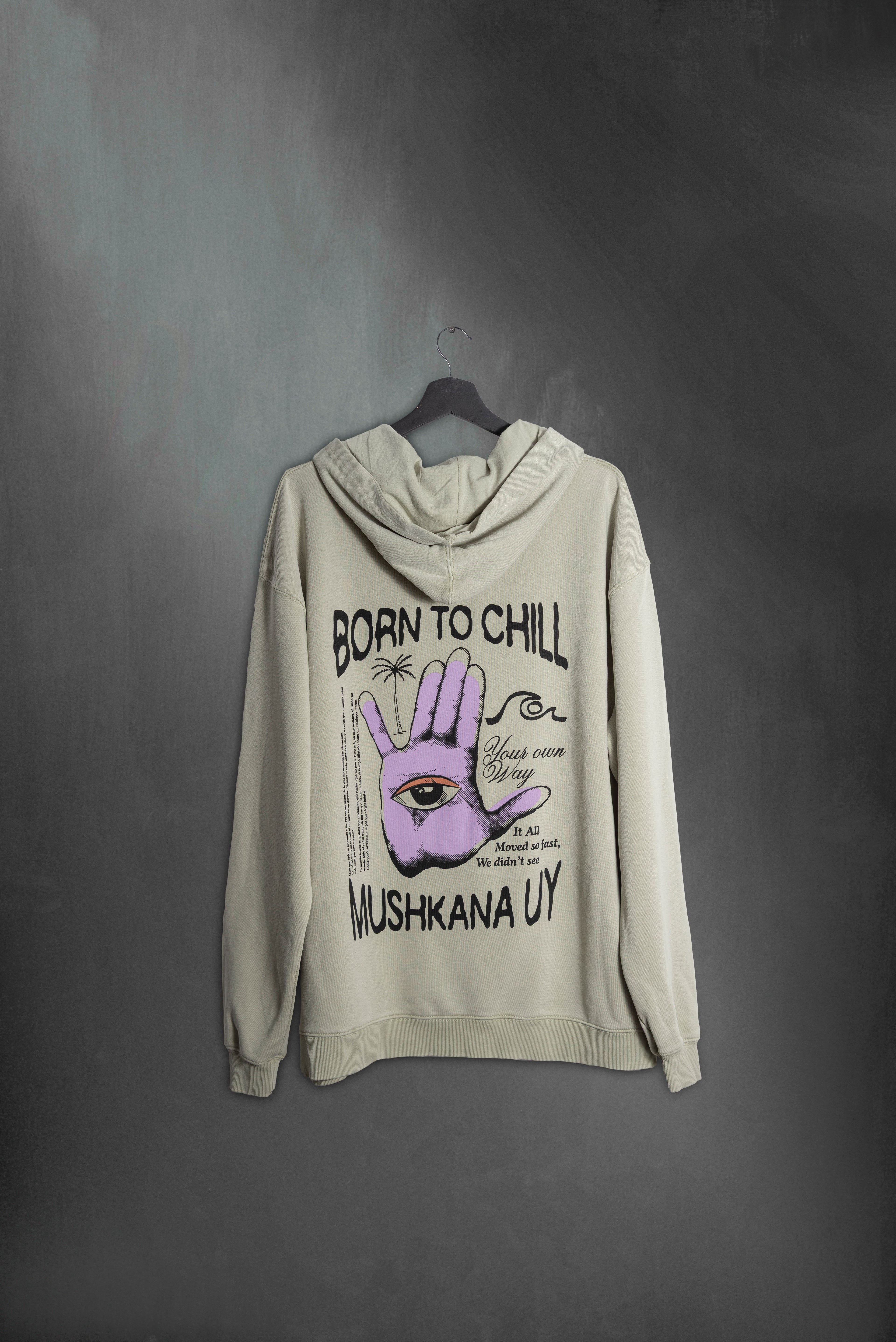 Hoodie Khaki Oversized Hand ss