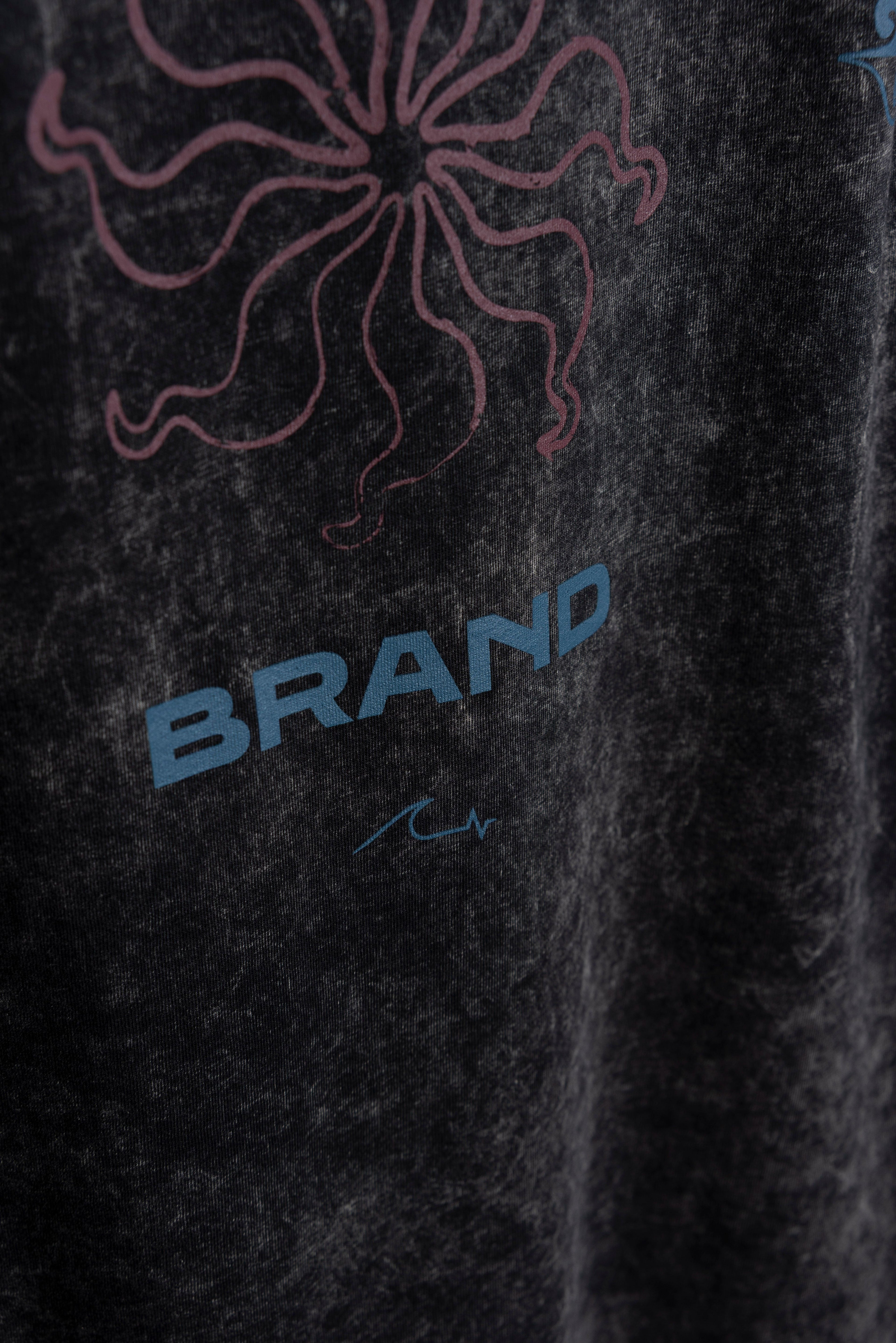 Remera Oversize Black Washed Solarium SS