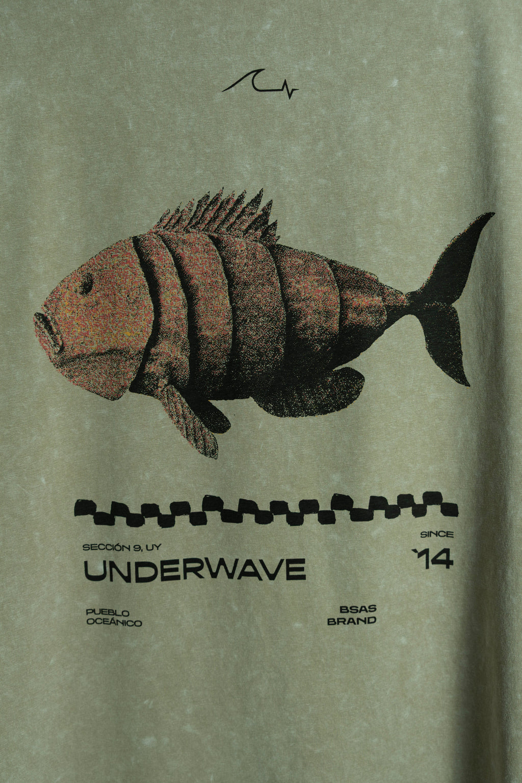 Remera Oversize Grey Washed Punto Pez SS
