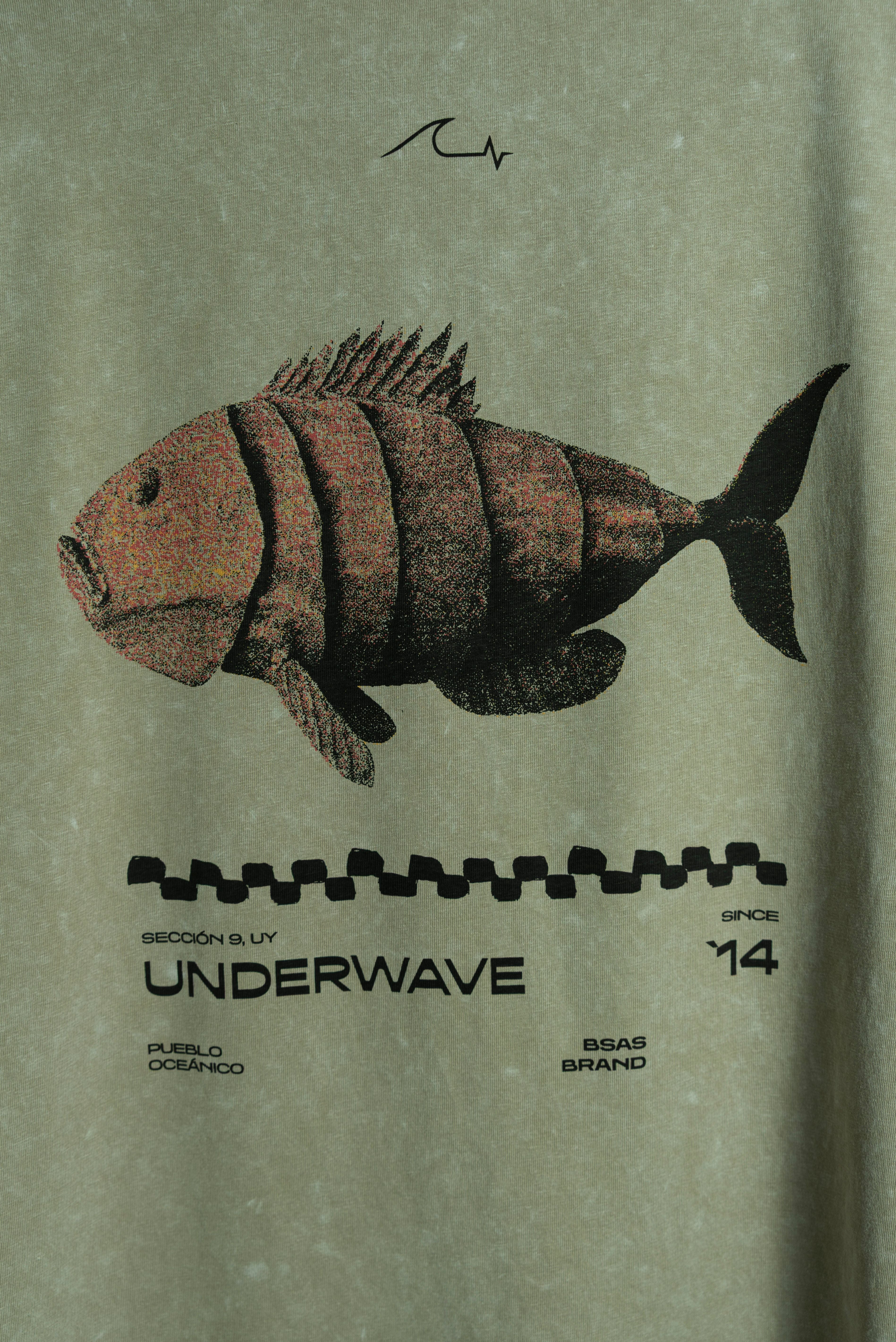 Remera Oversize Grey Washed Punto Pez SS