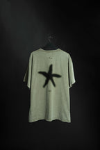 Remera Oversize Grey Washed Estrella Grafitti ss