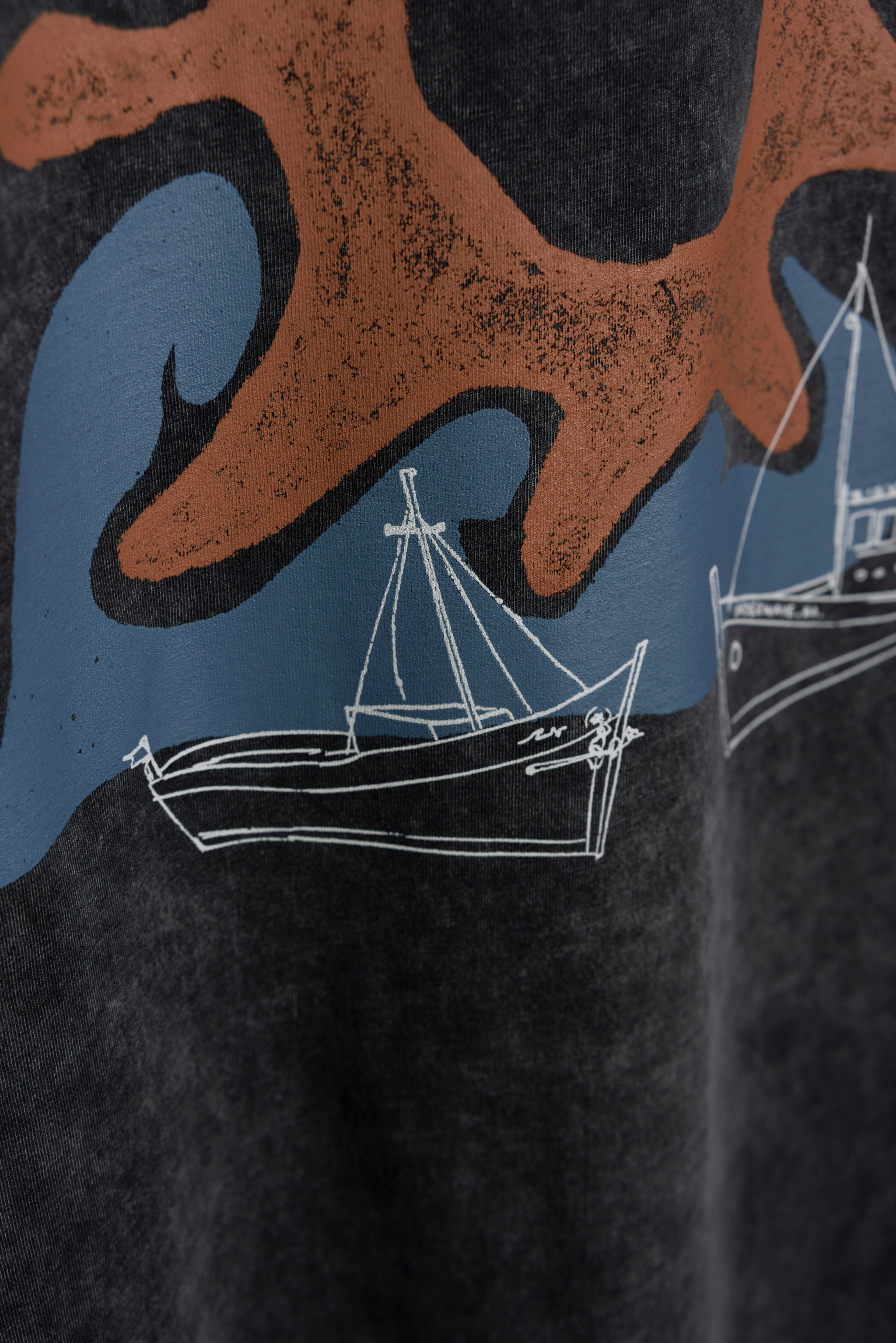 Remera Pedre Black Washed Classic Fit ss