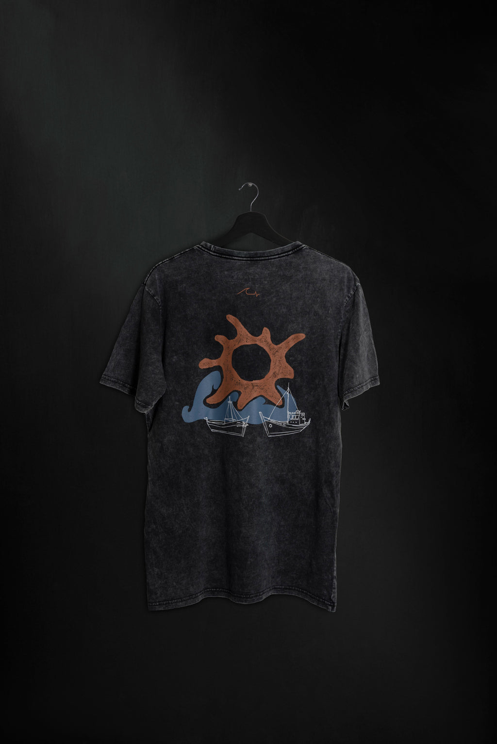 Remera Pedre Black Washed Classic Fit ss