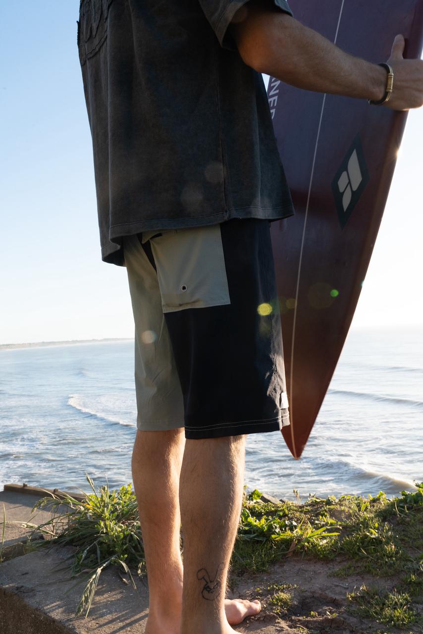 Boardshort Alba Brown & Black ss