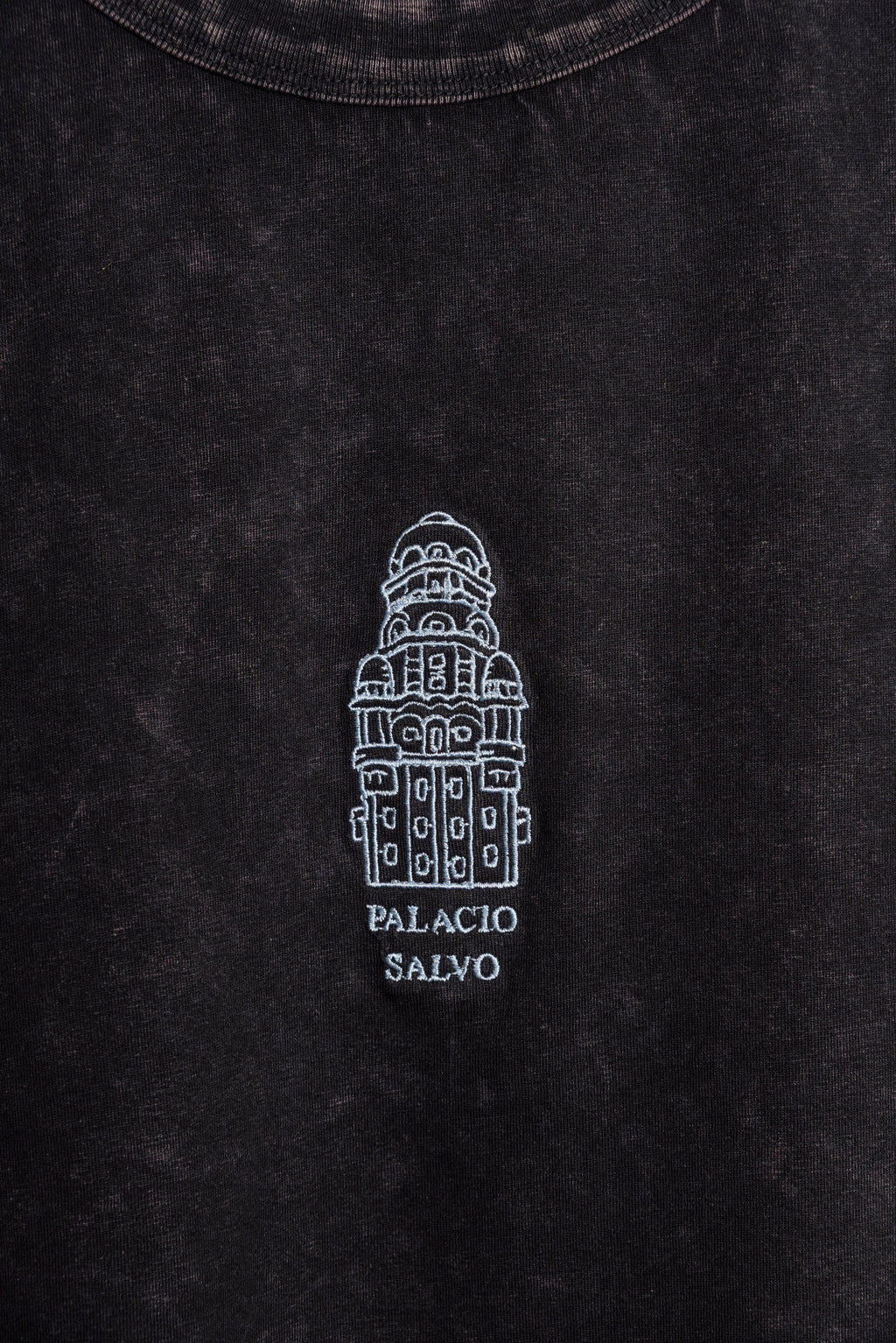 Remera Overbox Palacio Salvo Negro lavado
