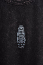 Remera Overbox Palacio Salvo Negro lavado