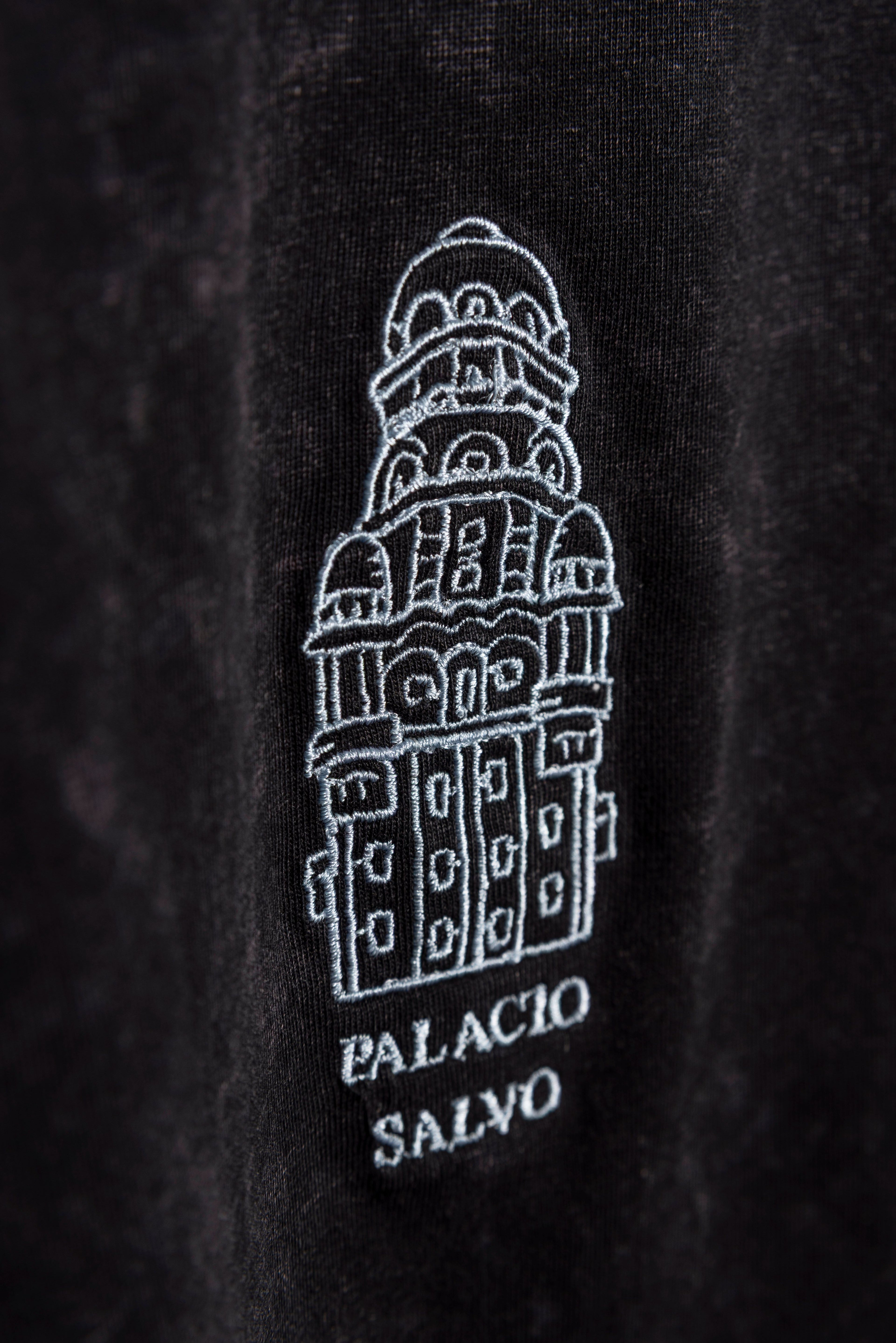 Remera Overbox Palacio Salvo Negro lavado