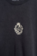 Crew Black Washed Escudo Uruguay