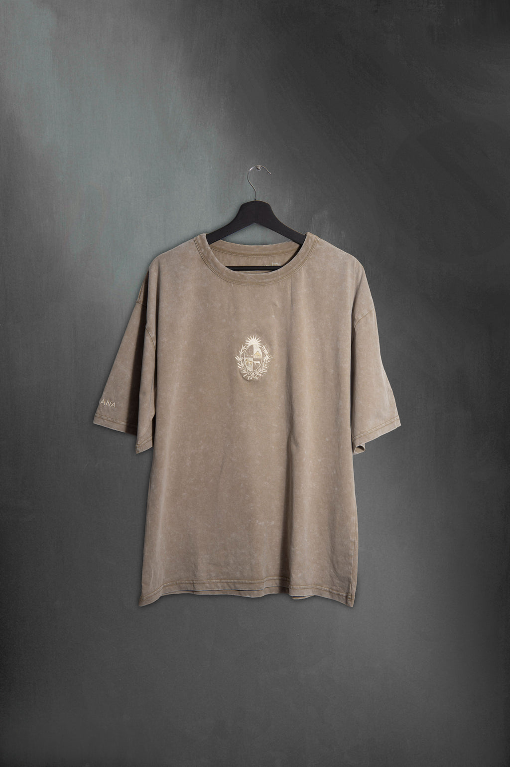 Remera Overbox Grey Escudo Uy